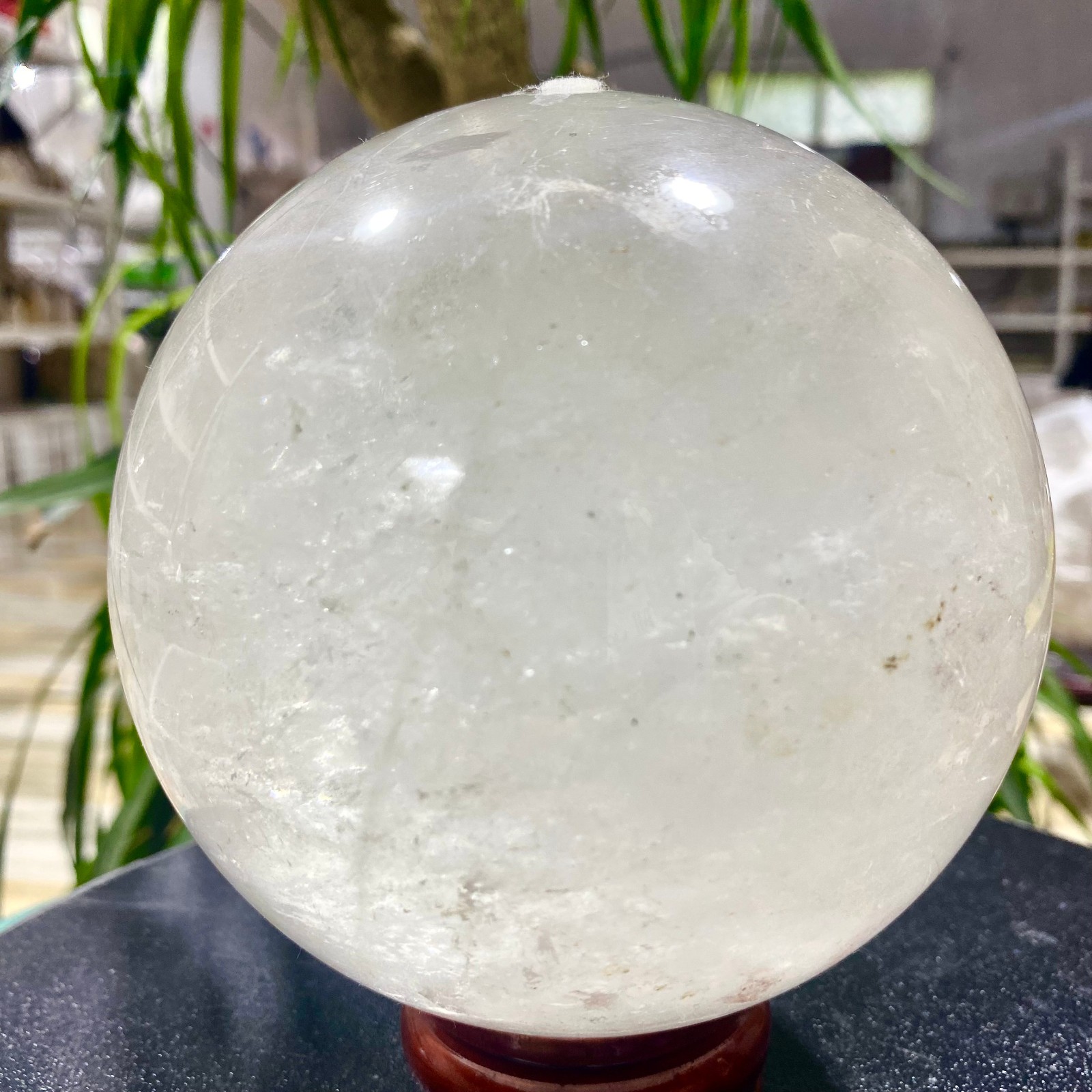 5.29LB white crystal transparent quartz crystal ball Reiki repair