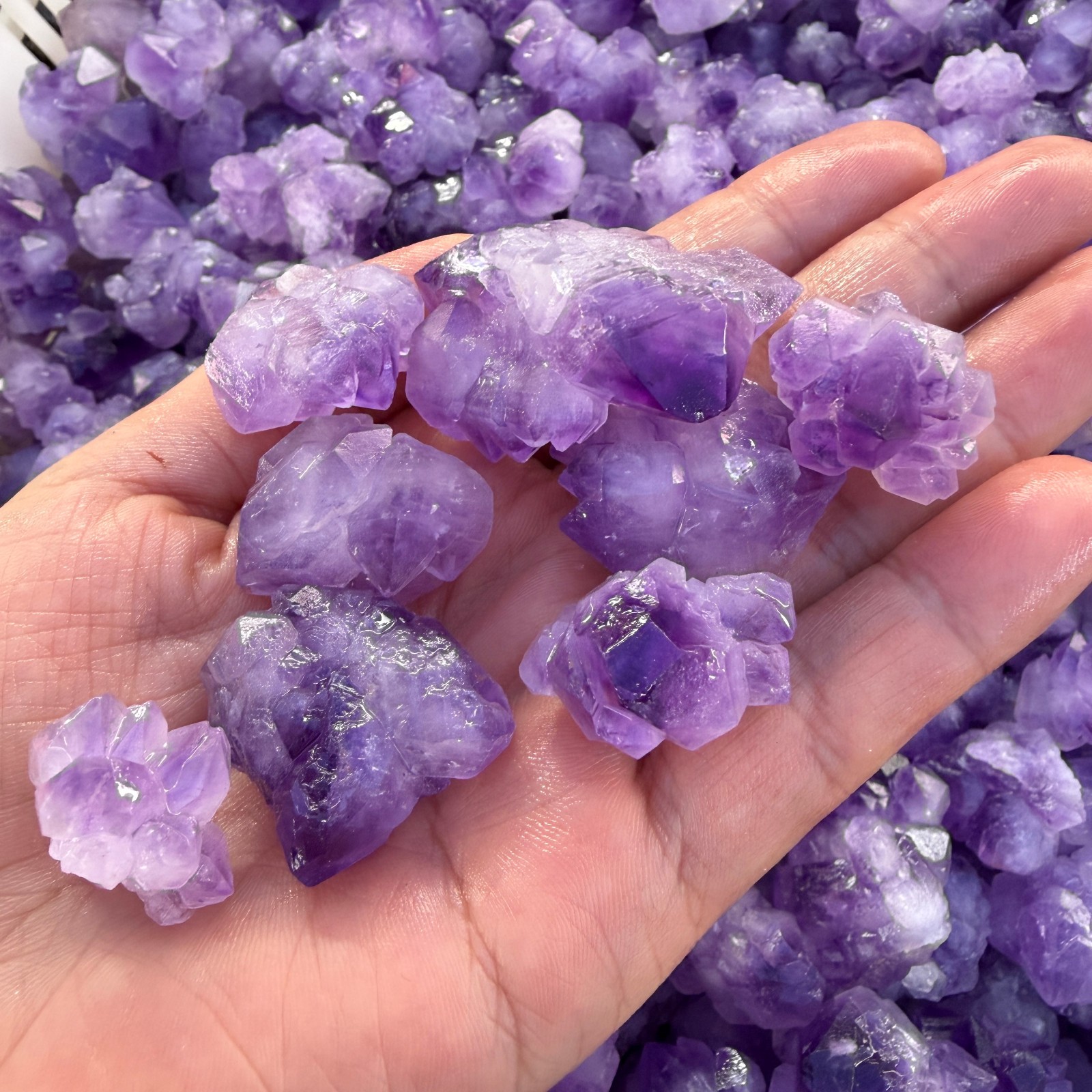 2.2LB Natural amethyst Quartz raw gemstone mineral Crystal healing Reiki decor