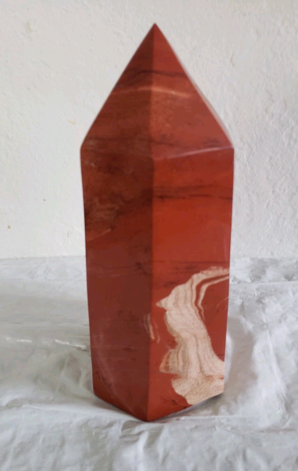 7.5″ Red Jasper Crystal Tower 4lb 12oz Weight Multicolored Rare