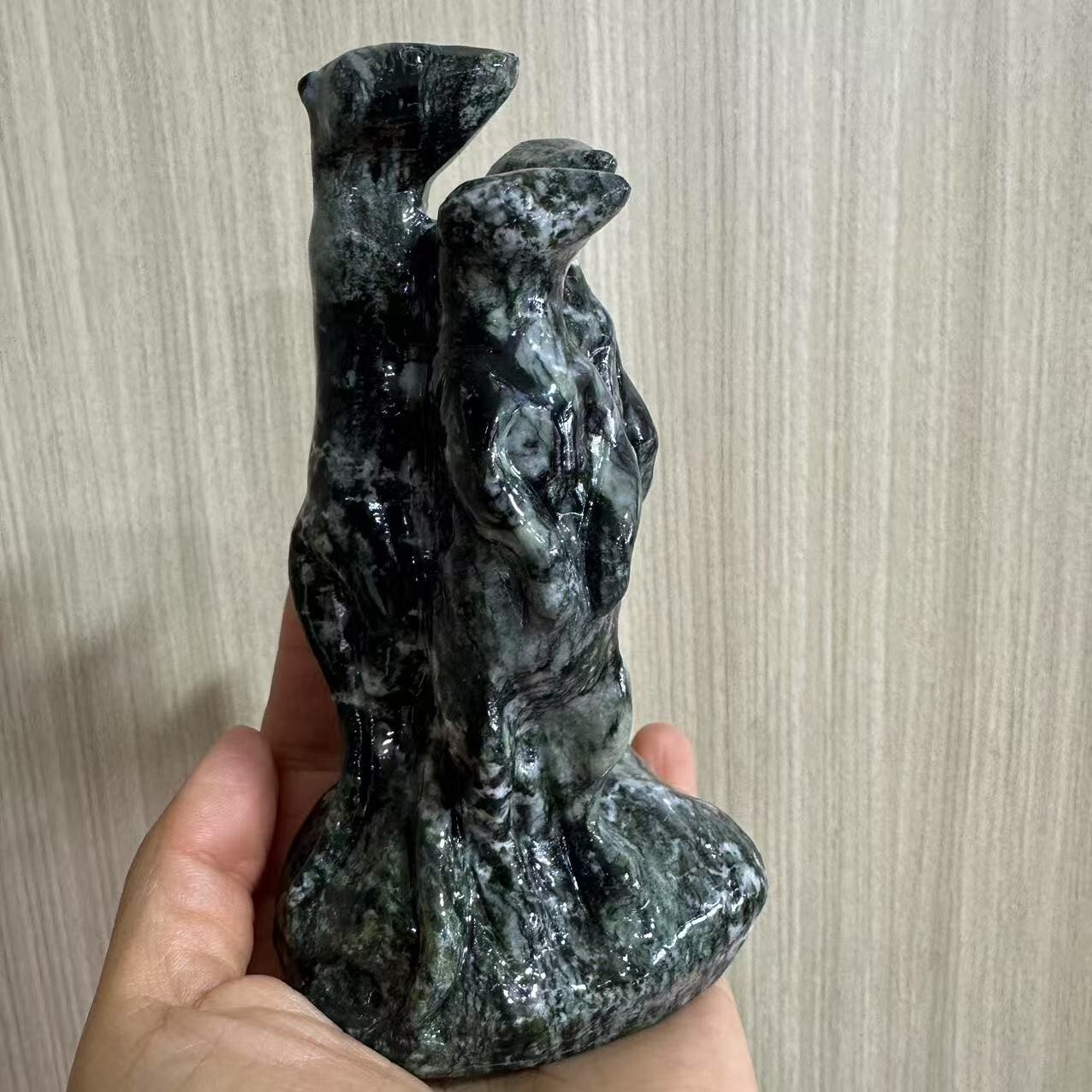 1pc Natural ophiolite Quartz Carved meerkat householdCrystal Reiki Gift Decor