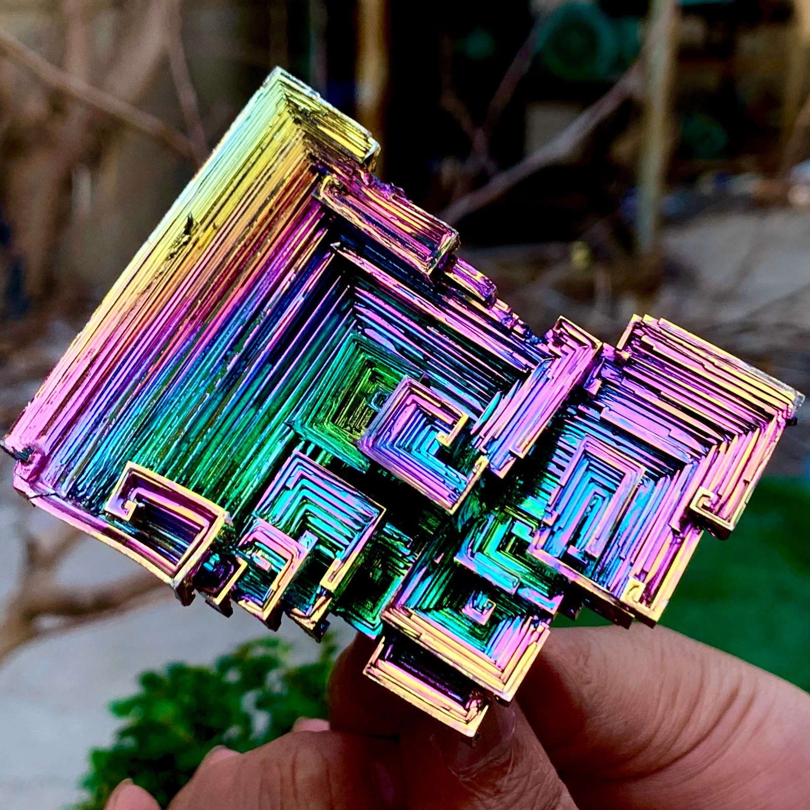 220G A+++ Gram rainbow crystal element Bi gemstone Mineral specimen