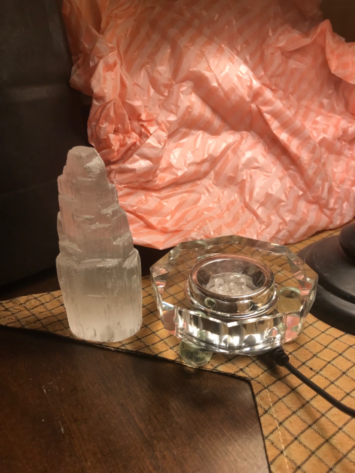 selenite multiple color quarts crystal lamp