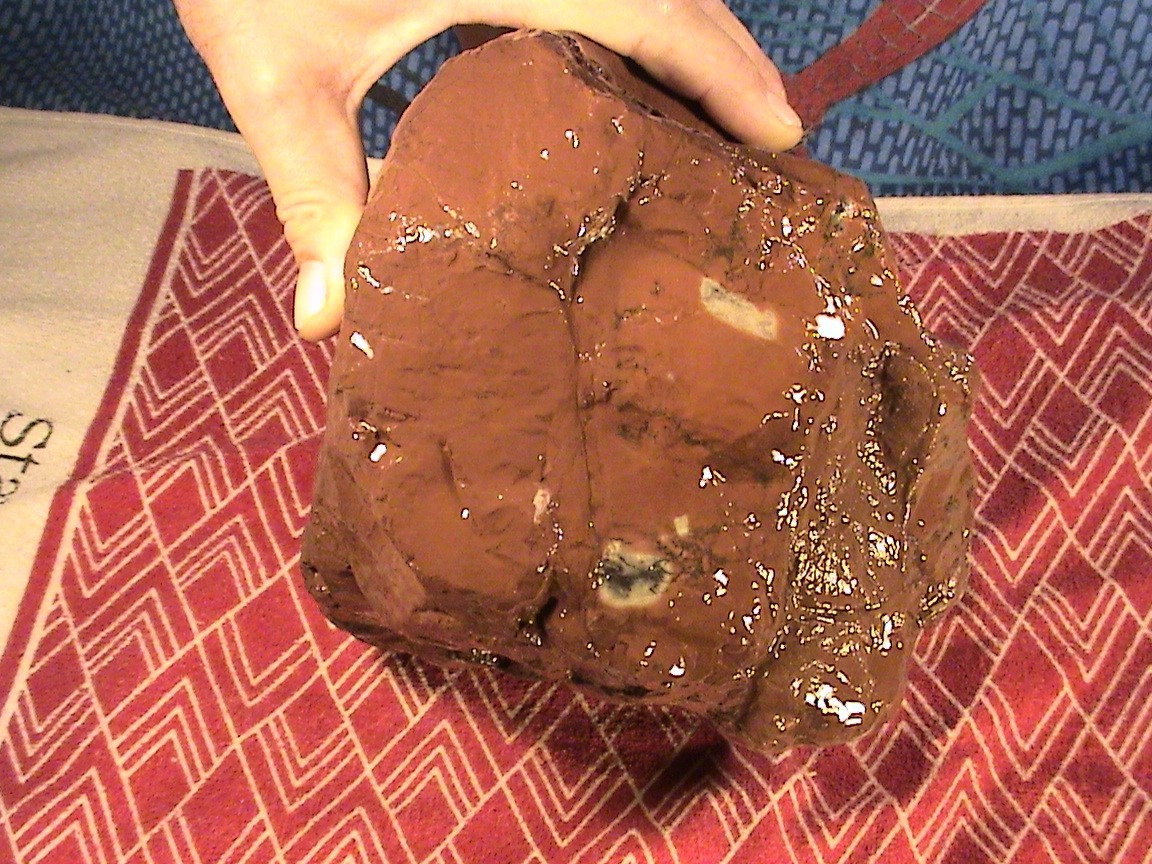 Solid Rough Red Chalcedony Jasper Agate, Lapidary Rock, 20 LBS, 13 OZ, #R374