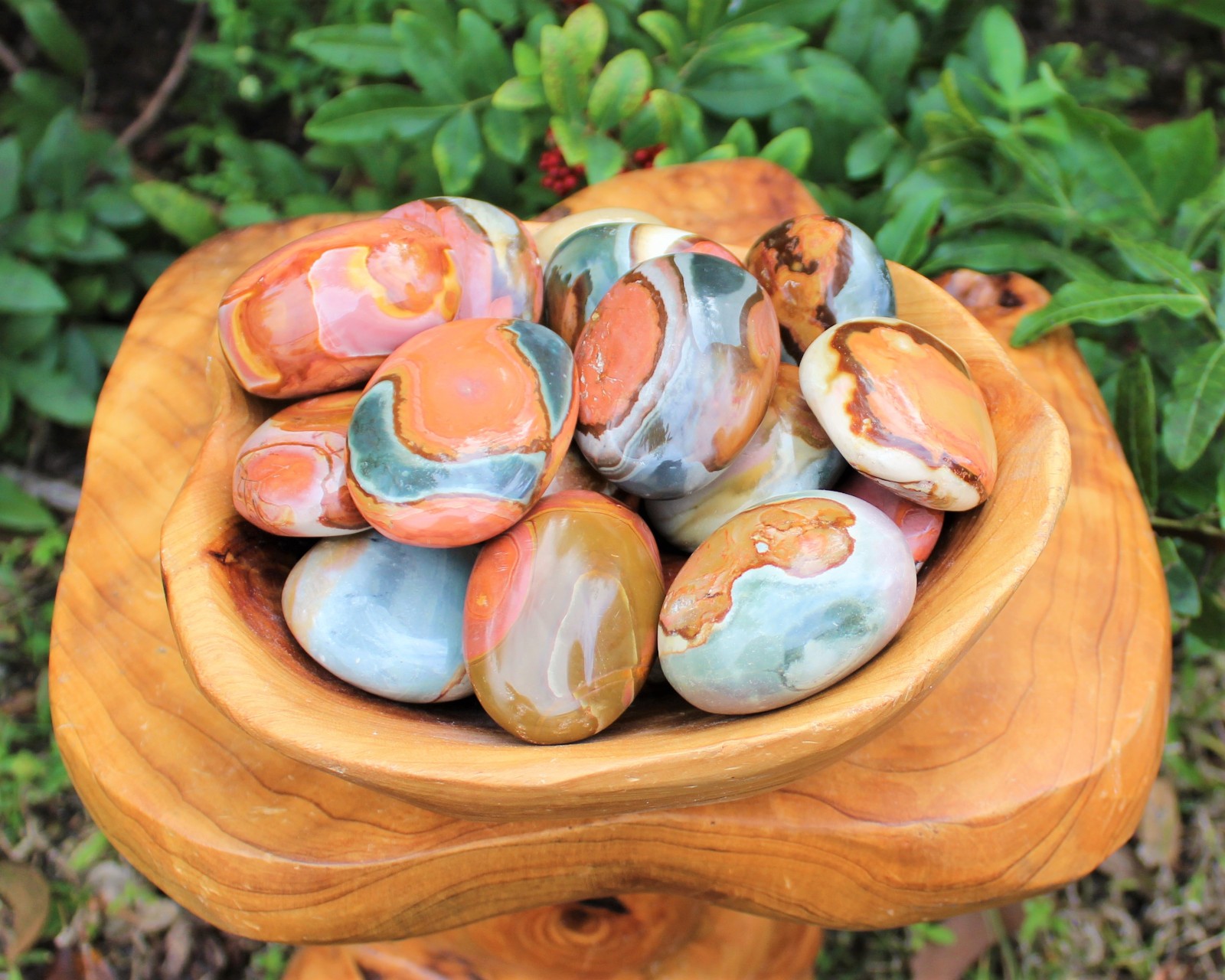 Polychrome Jasper Palm Stone Crystals Wholesale Bulk Lot (Natural Desert Jasper)