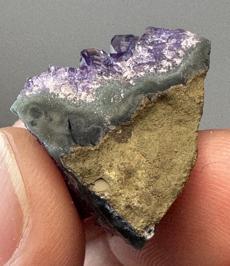 Druzy Deep Royal Purple Amethyst Collector 5 Piece Cluster Set From Brazil