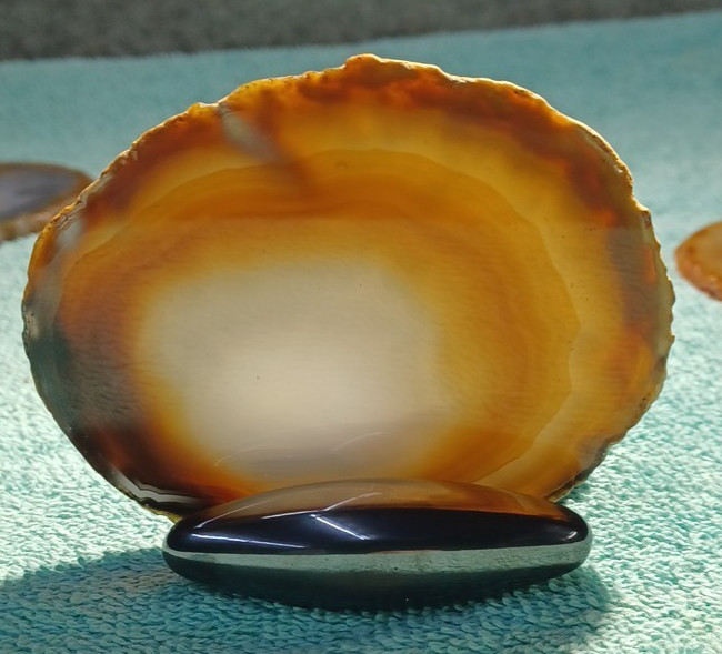 Set of 4 AGATE SLICES Quartz Crystal Geode – Gorgeous