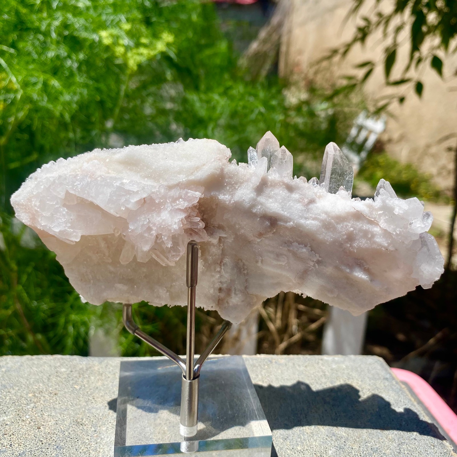 282G Natural Clear White Crystal Quartz Cluster Energy Healing Specimen