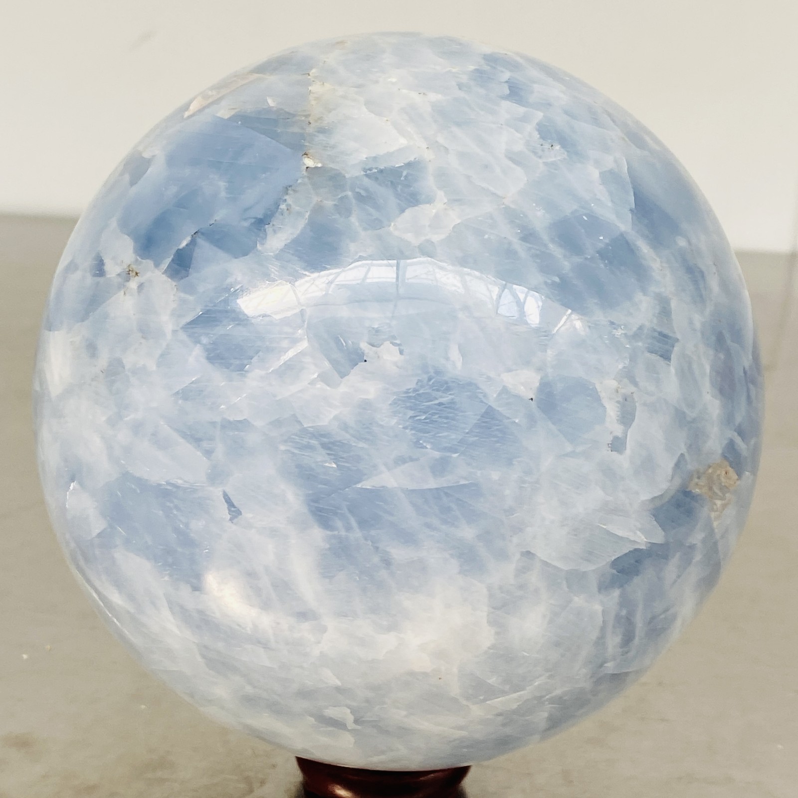 Natural Blue Celestite Crystal Sphere Ball Healing Madagascar 2840G (6.26LB)