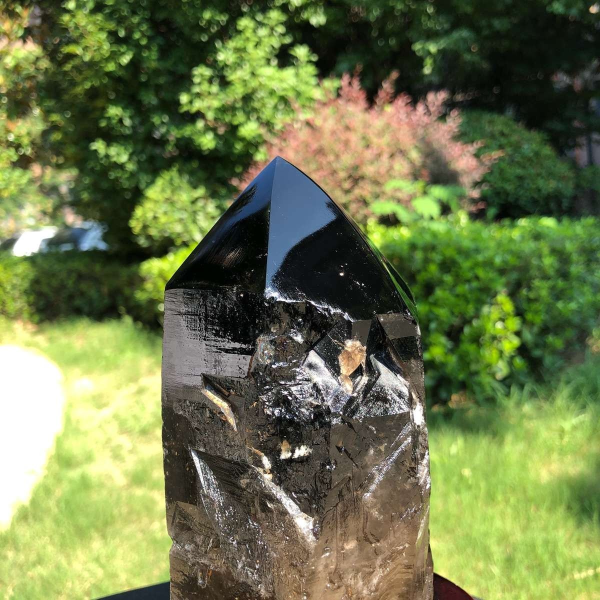 1940g Natural tea crystal specimen + pedestal MH1766