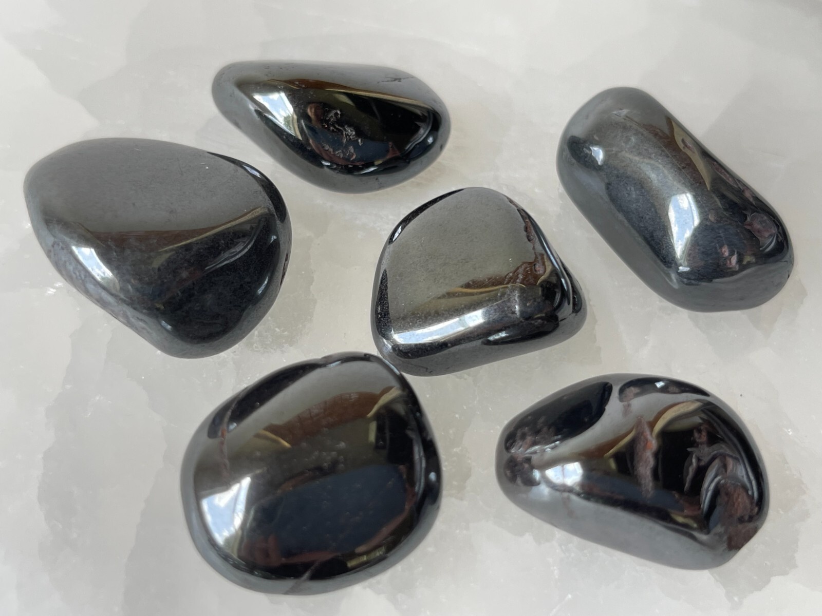 Grade A Hematite Tumbled Stones, 0.75″-1.25″ Tumbled Hematite, Pick How Many