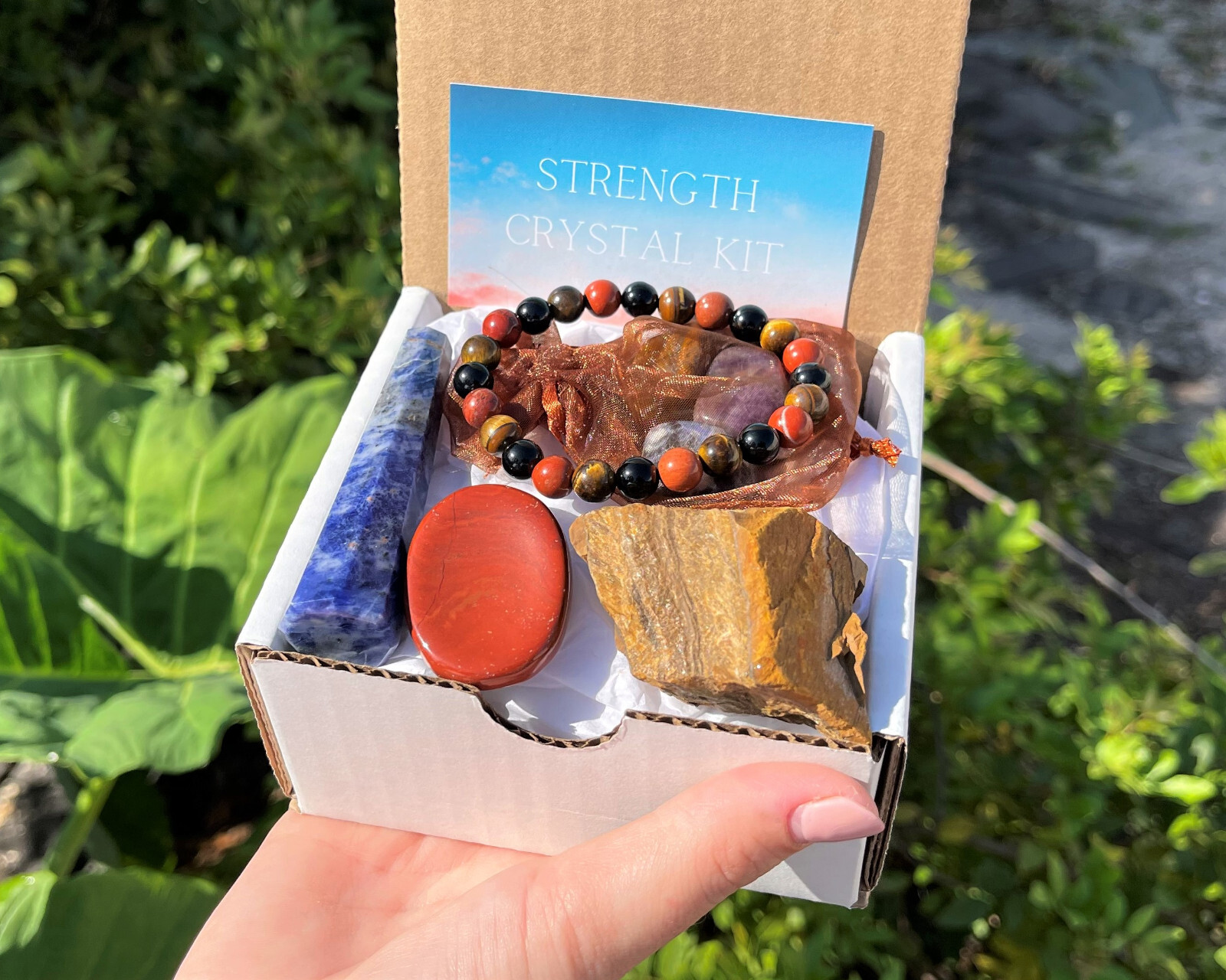 Inner Strength Crystal Box – Bracelet, Worry Stone, Obelisk, Tumble and More!