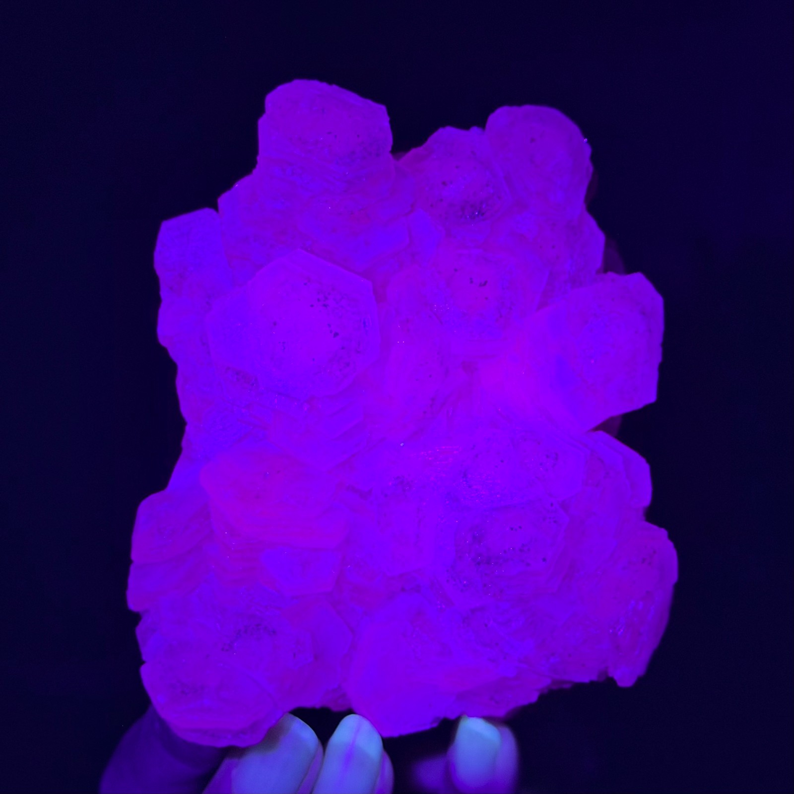 1.11LB Natural String of Copper Coins Calcite/Fluorescent Glow Under UV Light