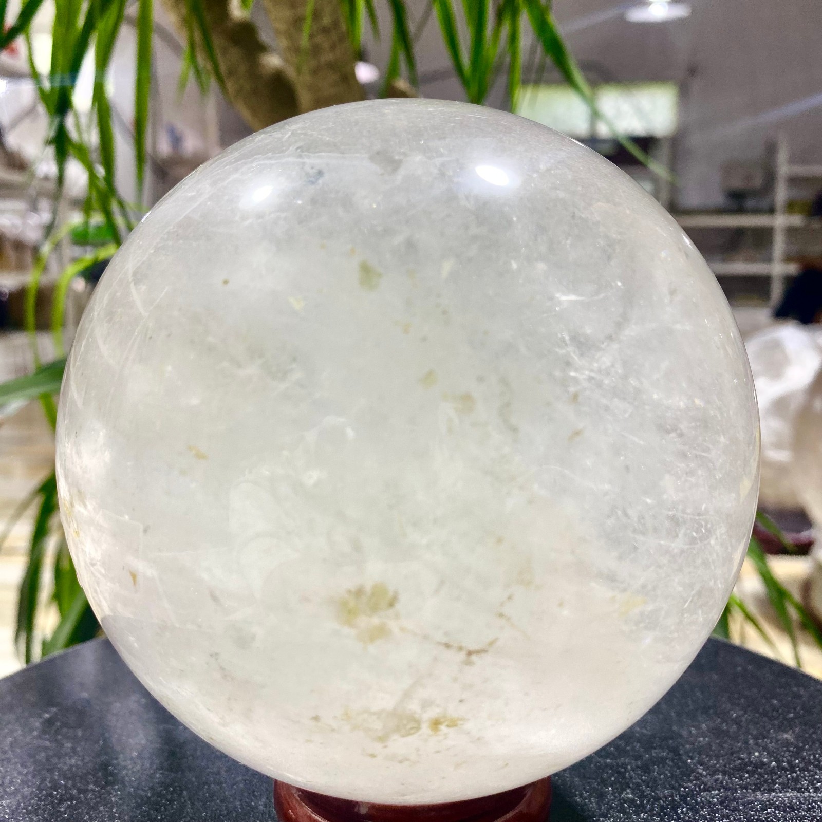 5.29LB white crystal transparent quartz crystal ball Reiki repair