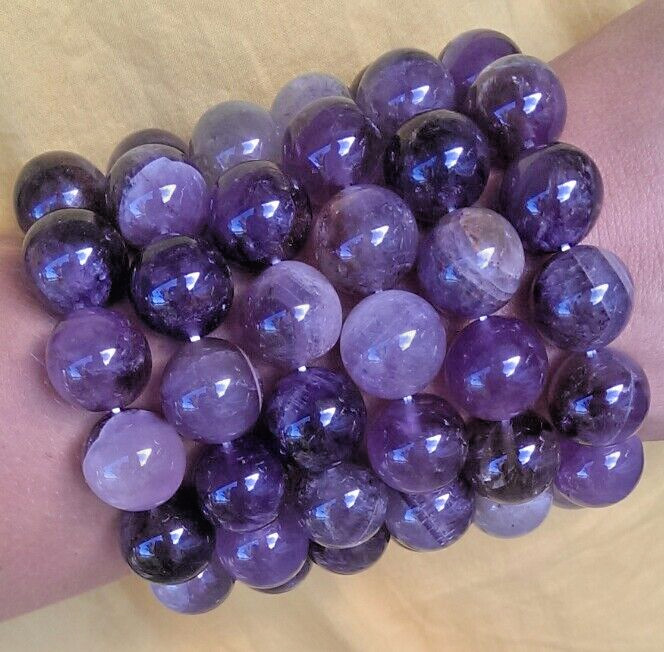 HUGE 16MM AURALITE 23 Crystal Bracelet Cacoxenite Amethyst Quartz Super Seven