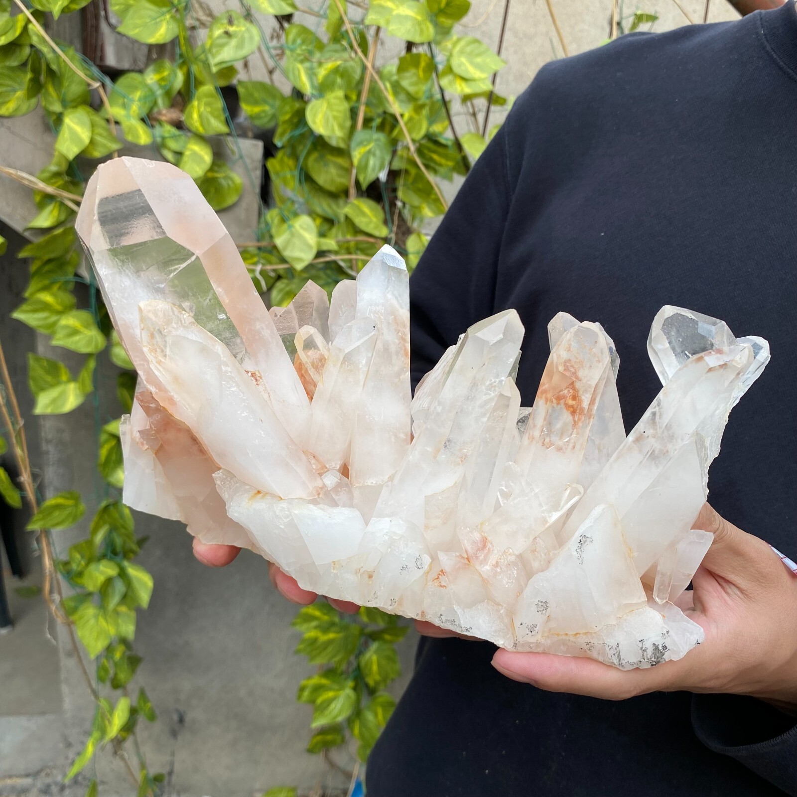 7.2lb Natural Clear White quart Crystal Cluster Raw Healing Specimen