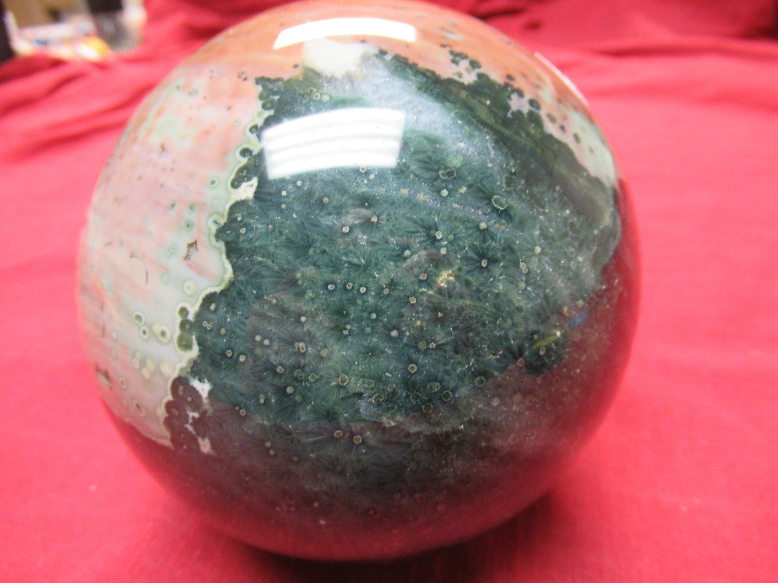 Natural, Colorful, Round, Polished Agate Healing Stone! Madagascar! With Defects