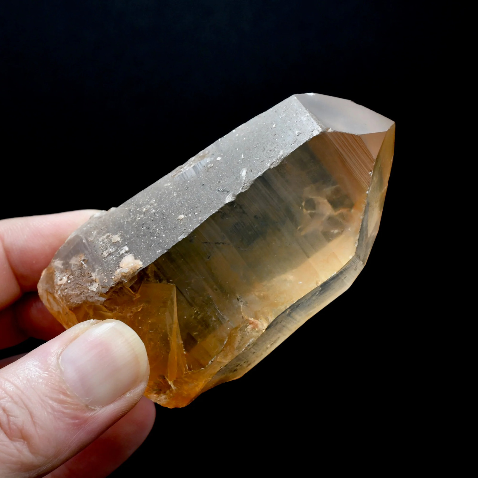 3in 143g Isis Face Pink Shadow Lemurian Seed Quartz Crystal, Smoky Scarlet Templ