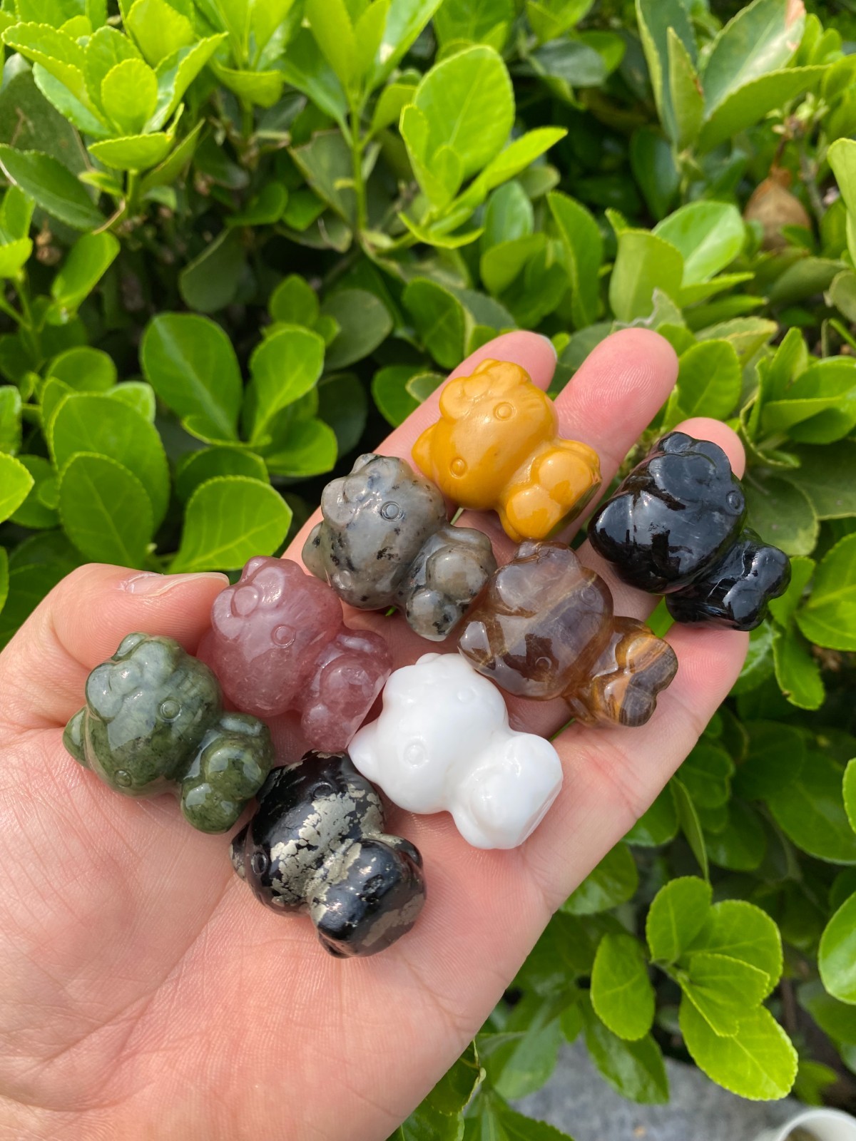 5PCS Natural Mixed Cat skull Carved Quartz Reiki Hallowmas Crystal gift Decor