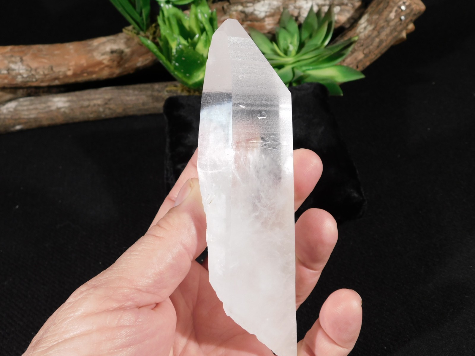 Long! Semi Translucent LEMURIAN Quartz Crystal From Brazil 318gr