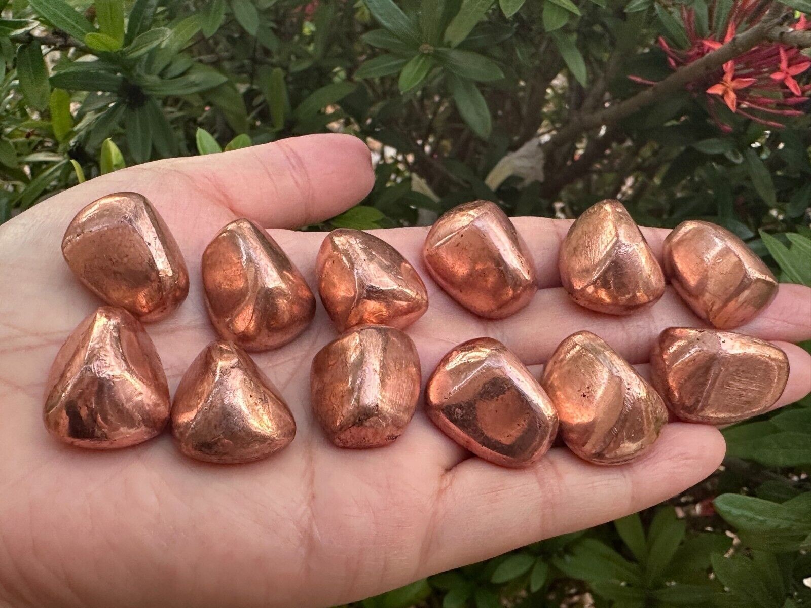 Grade A++ Copper Tumbled Stones, 0.75-0.85 Inch Tumbled Copper, Copper Crystals