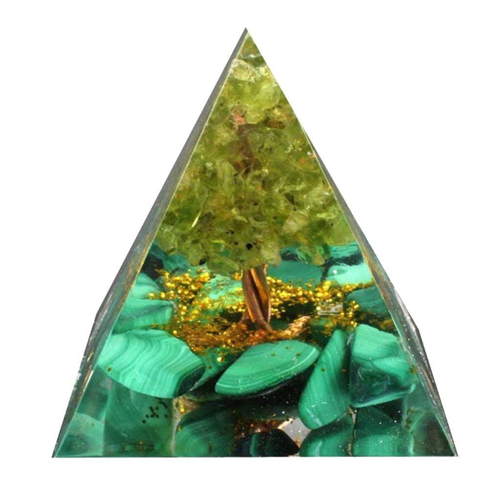 Crystal Orgone Pyramid Chakra Reiki Healing Meditation Orgonite Energy Stone