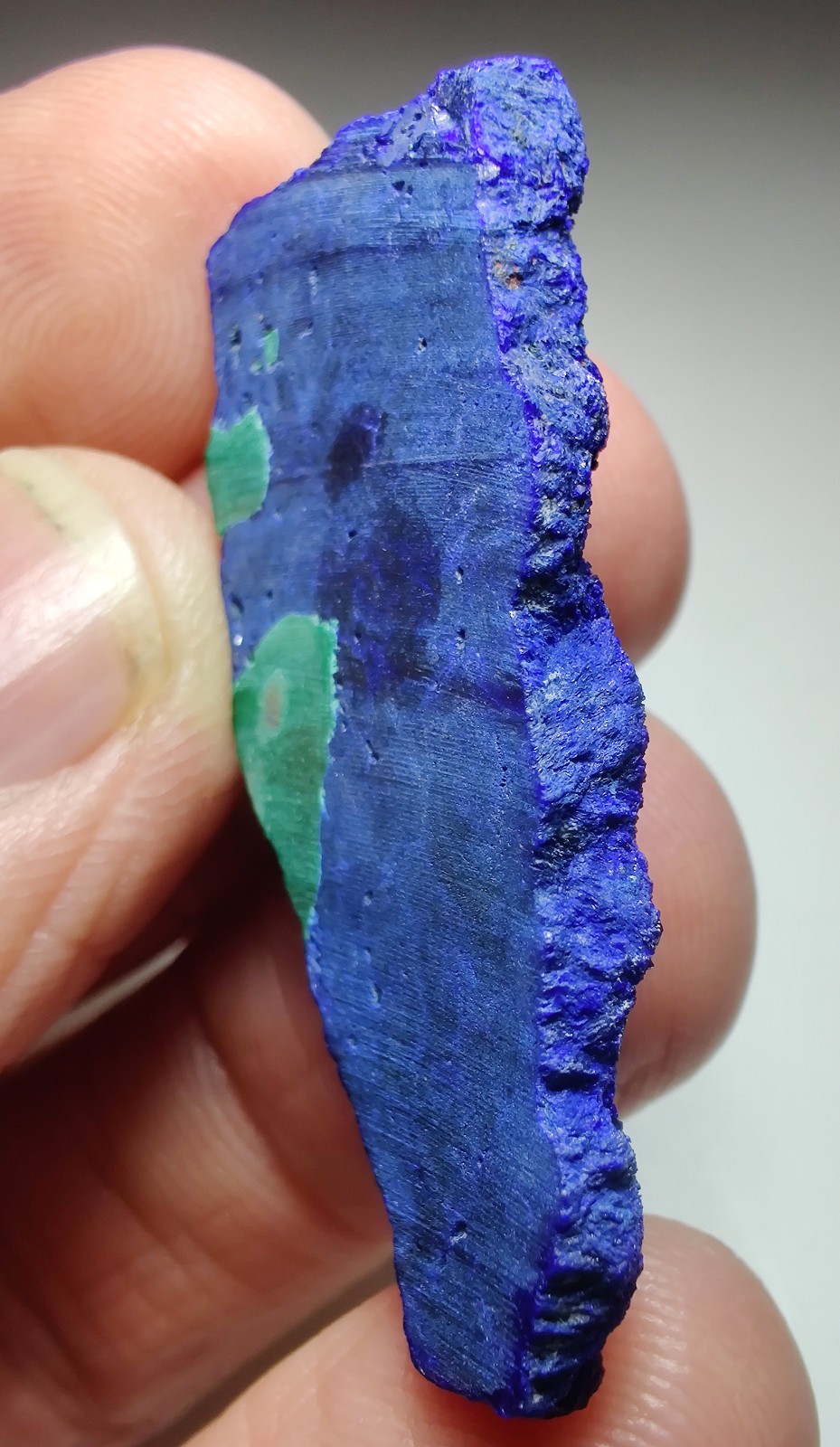 Azurite crystals with Malachite. Morocco. 13 grams.