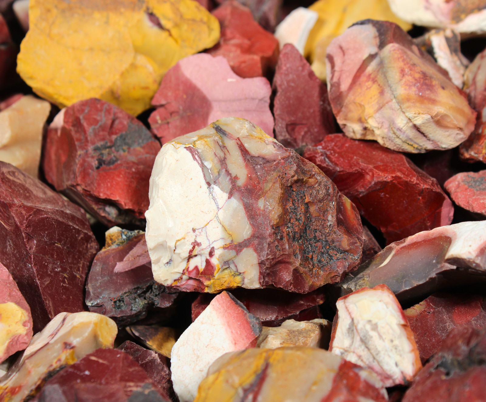 Mookaite Jasper – Rough Rocks for Tumbling – Bulk Wholesale options