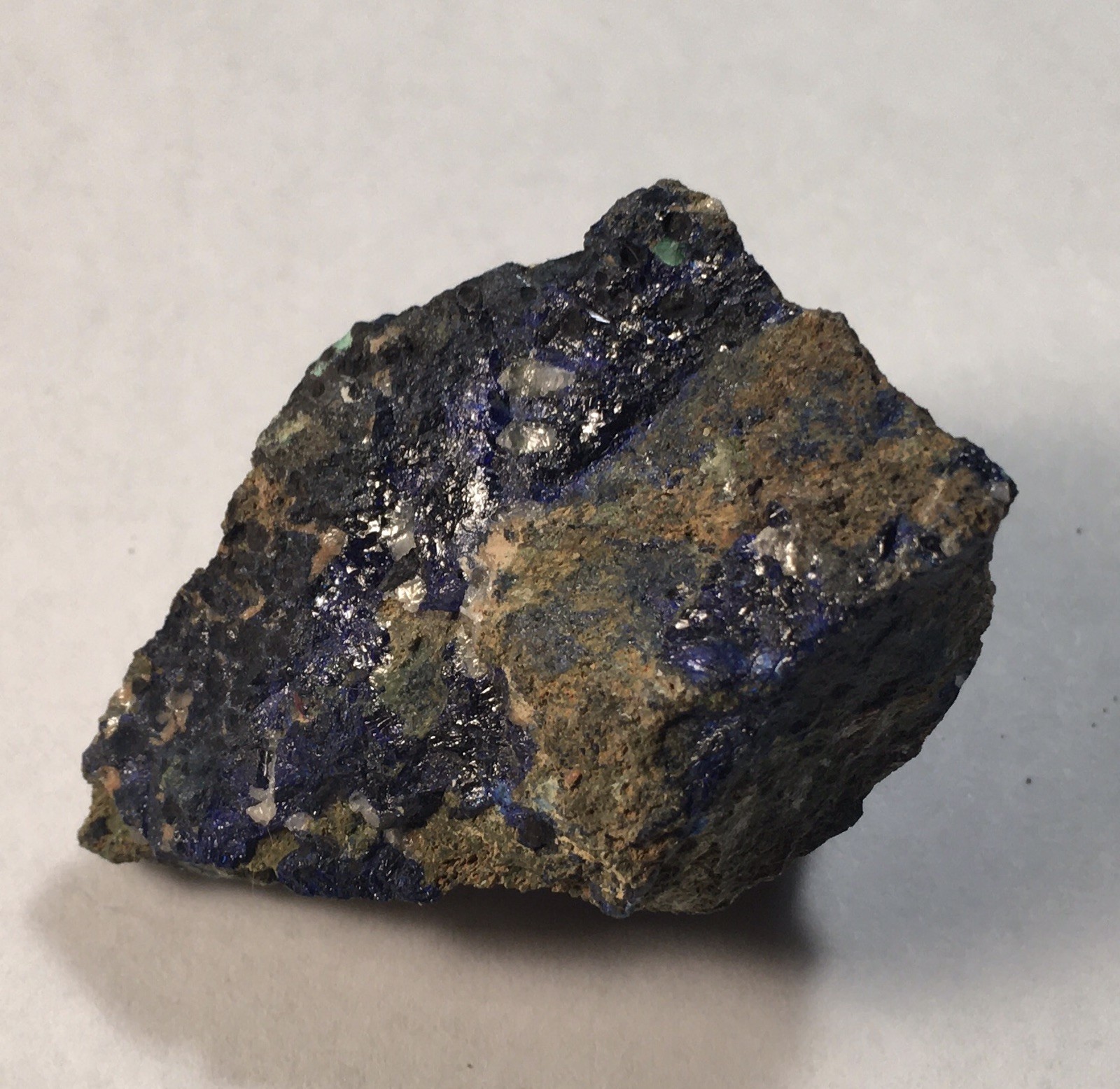 Azurite w/ Minor Dundasite, Laurium, Greece