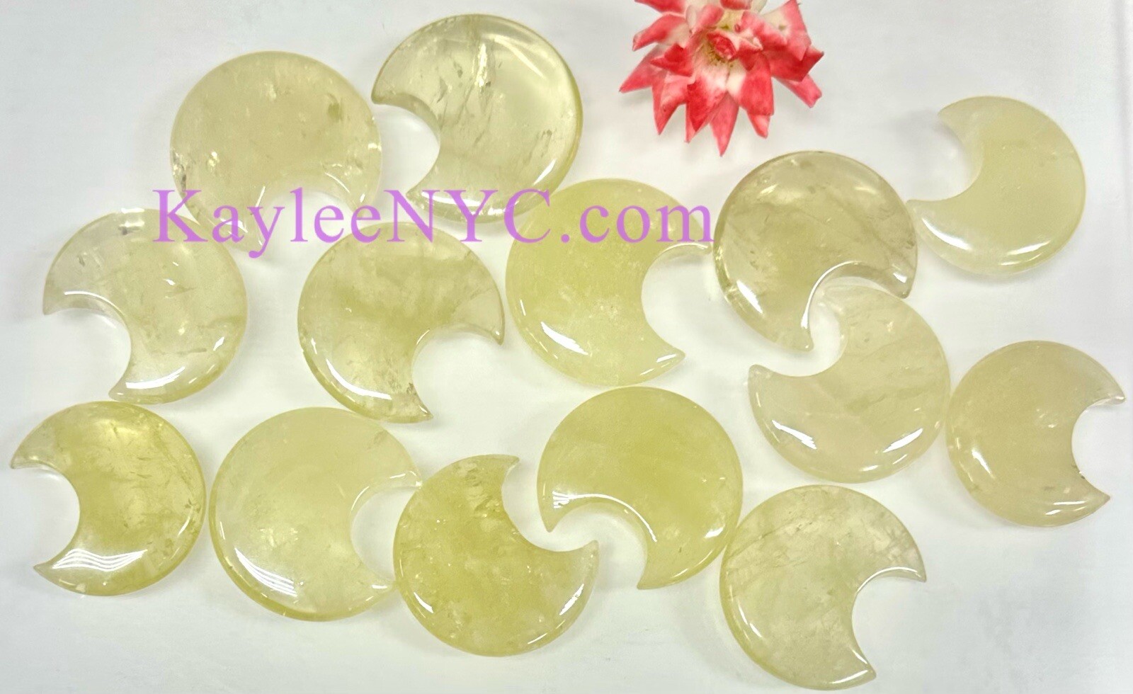 Wholesale Lot 1 Lb Natural Lemon Quartz Crystal Moon 🌙 Healing Energy