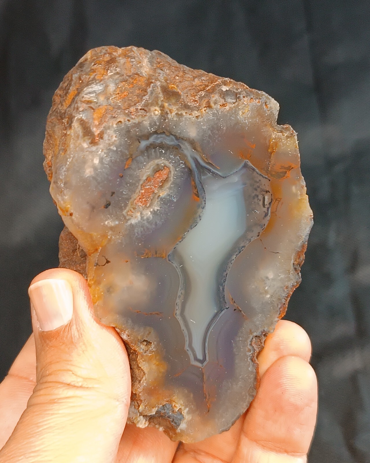 550g/1.21 lb turkish banded dentritic agate stone ,customs duty included