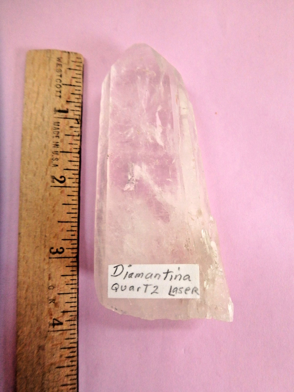 Crystal Diamantina Quartz Lazer ✨🤍 Natural Twin✨🤍Old Stock 125.5 grams