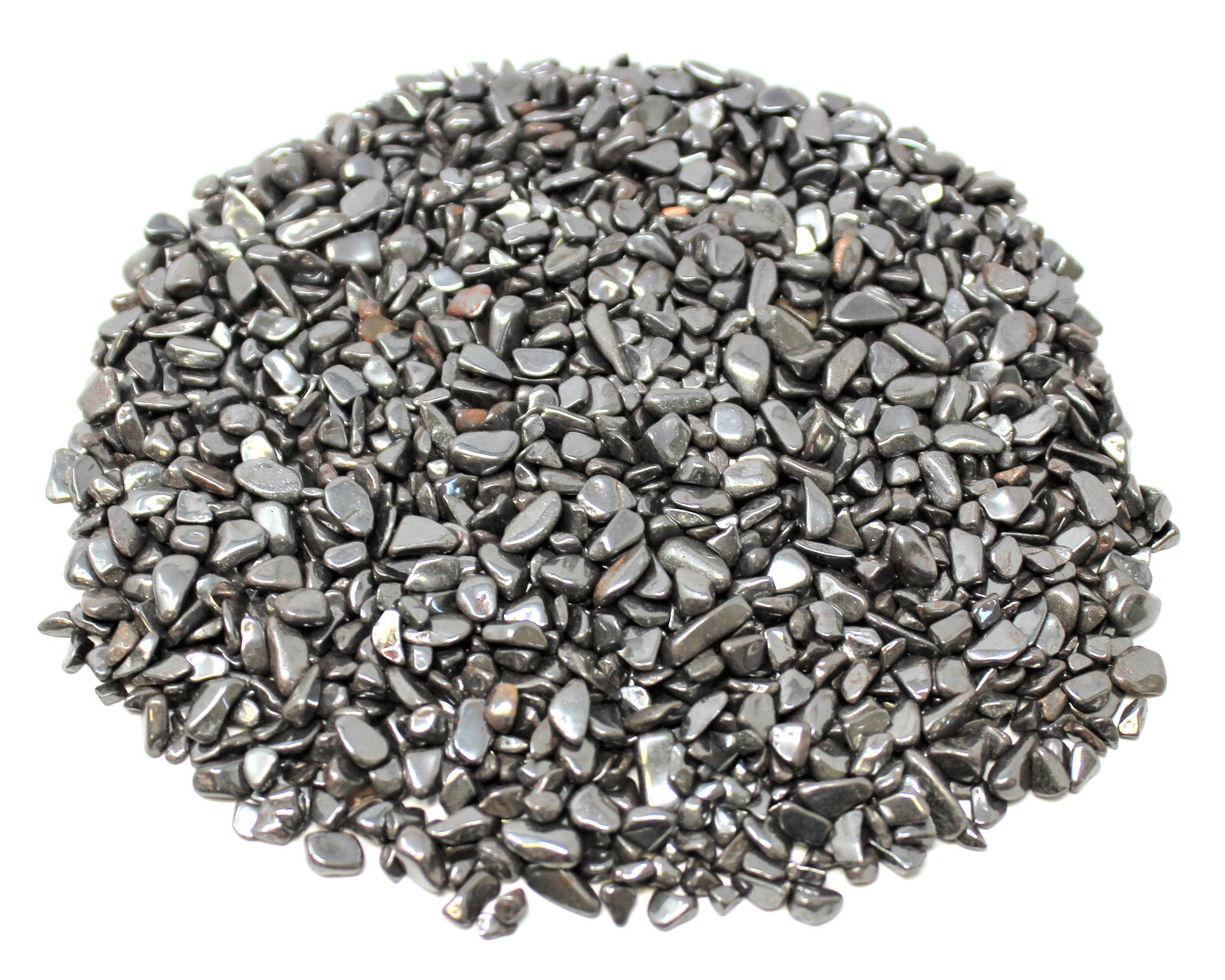 Hematite Semi Tumbled Gemstone Mini Chips 5-10 mm: Choose Oz or lb (‘A’ Grade)