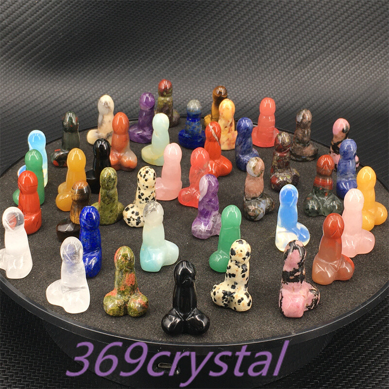 A lot of Natural mini Small Penis Quartz Crystal Massage Wand Healing wholesale