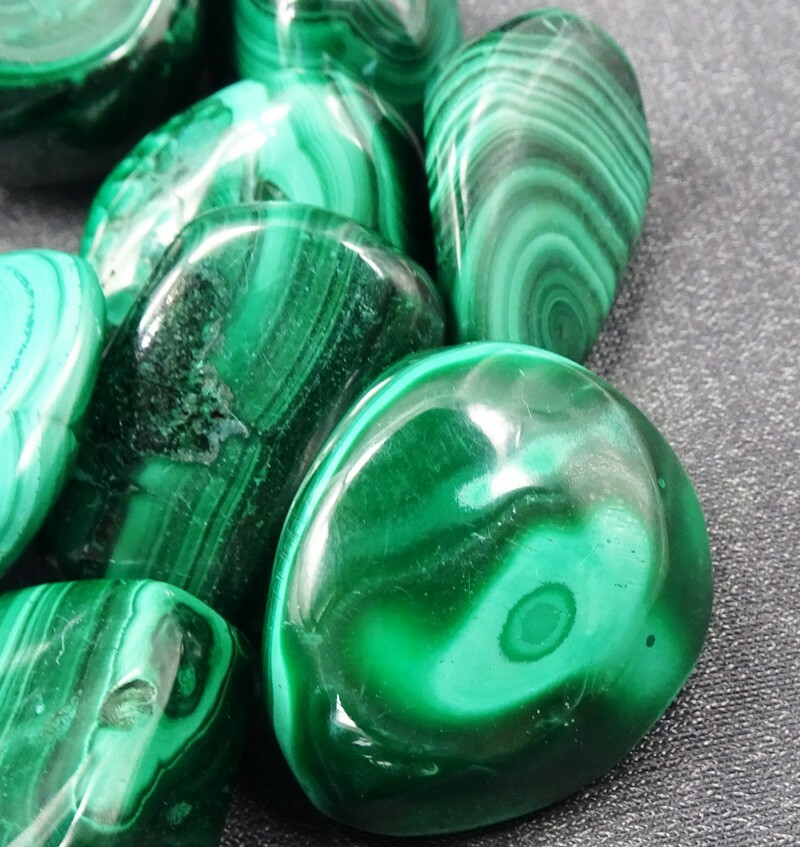 ONE Large Malachite tumbled and polished nugget – Mineral Specimens/Gemstones