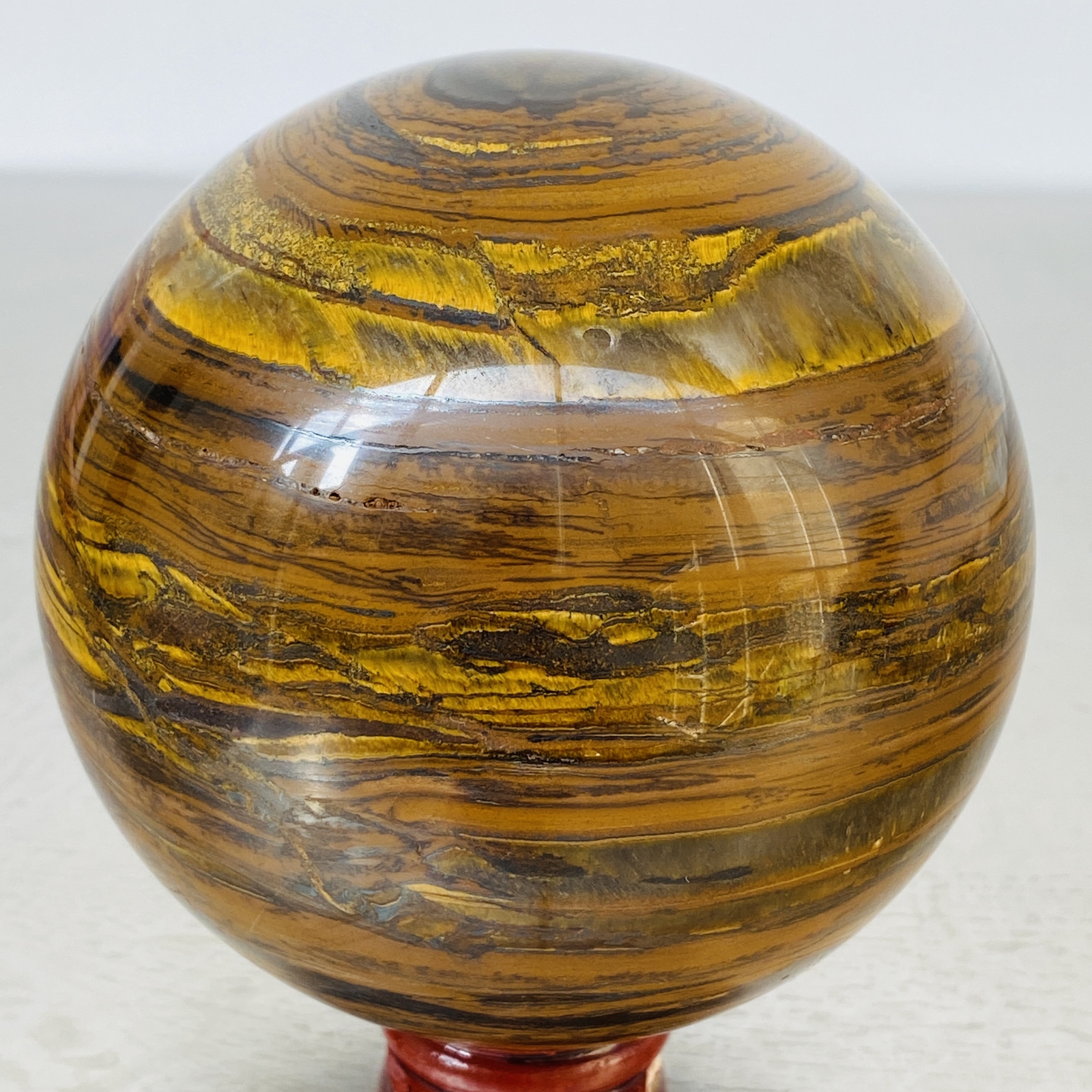 Natural Tiger Eye stone ball quartz crystal ball Reiki healing 1800G