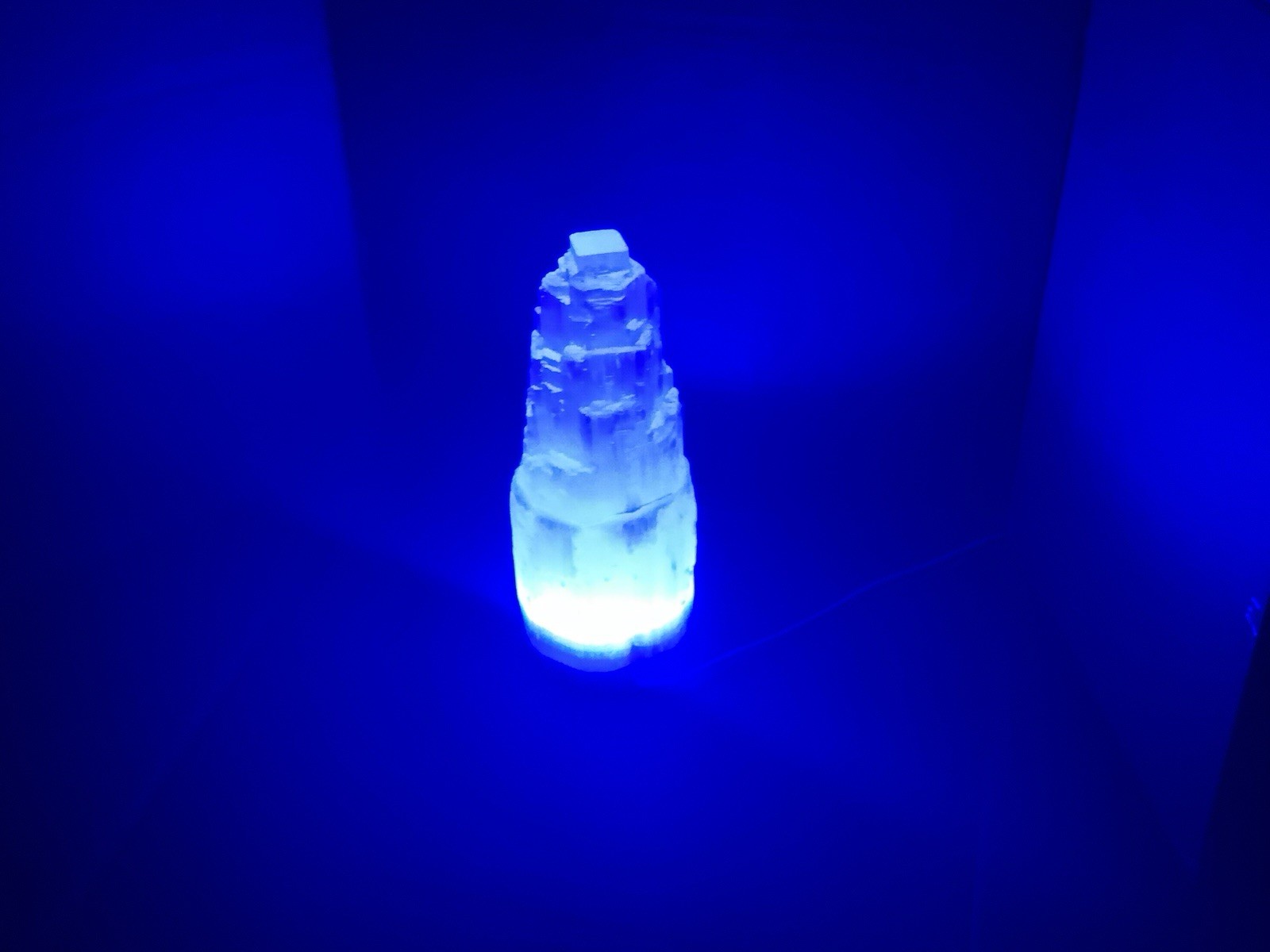 Selenite Lamp, Selenite Crystal Lamp, Selenite Tower Skyscraper Lamp, 8″ (20 cm)