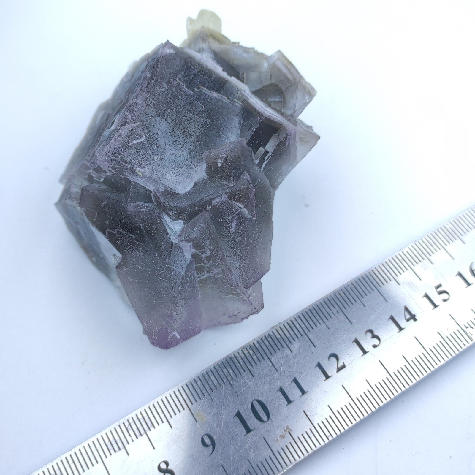 Cubic Fluorite Crystal, Light Purple Color And Phantom Zones, From Pakistan 223g
