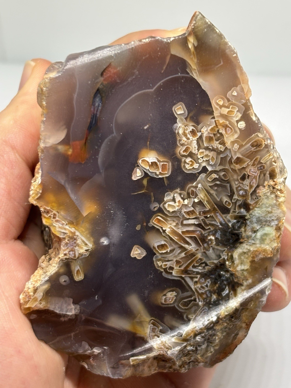 419g Rare Ankara Sagenite Agate Unpolished Natural Turkish