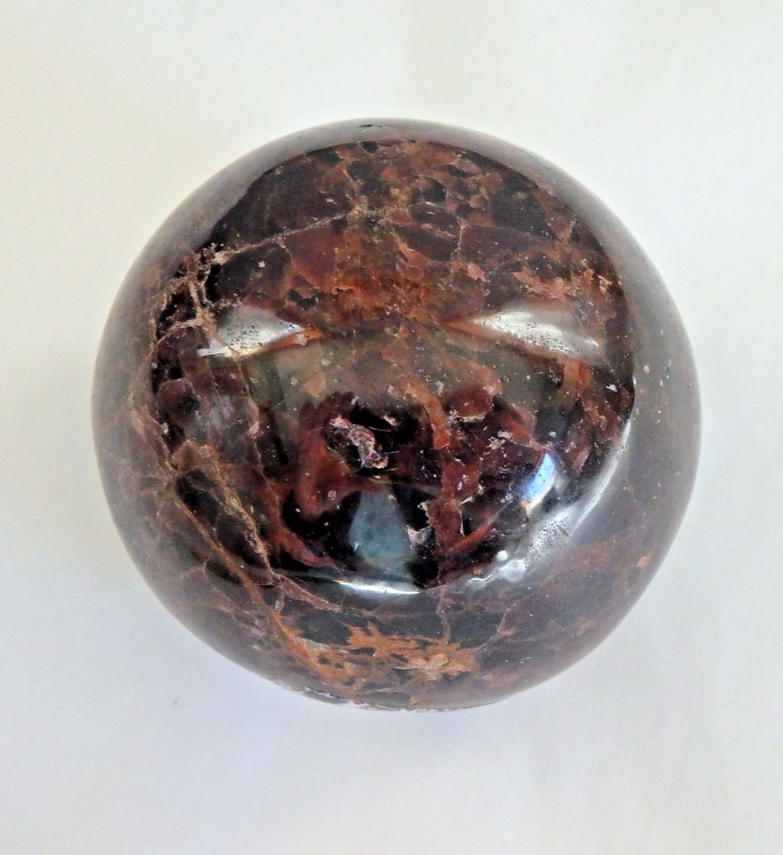 Crystal❤️✨Red Star Garnet ❤️✨$48 Sphere Polished 214.1 grams Deep Red