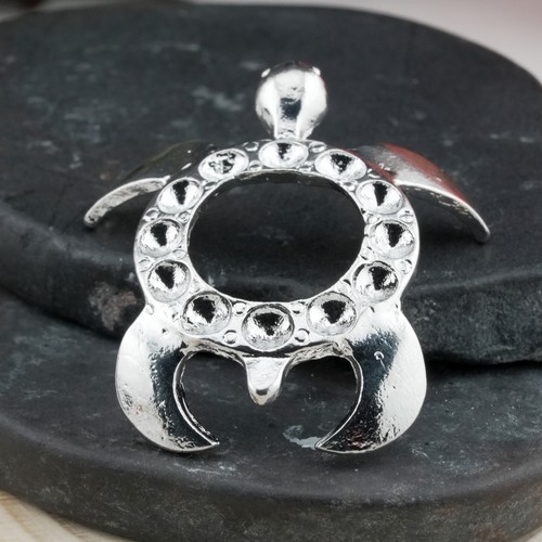Silver Plated Alloy Turtle Sphere Stand Crystal Display Holder Spiritual Decor