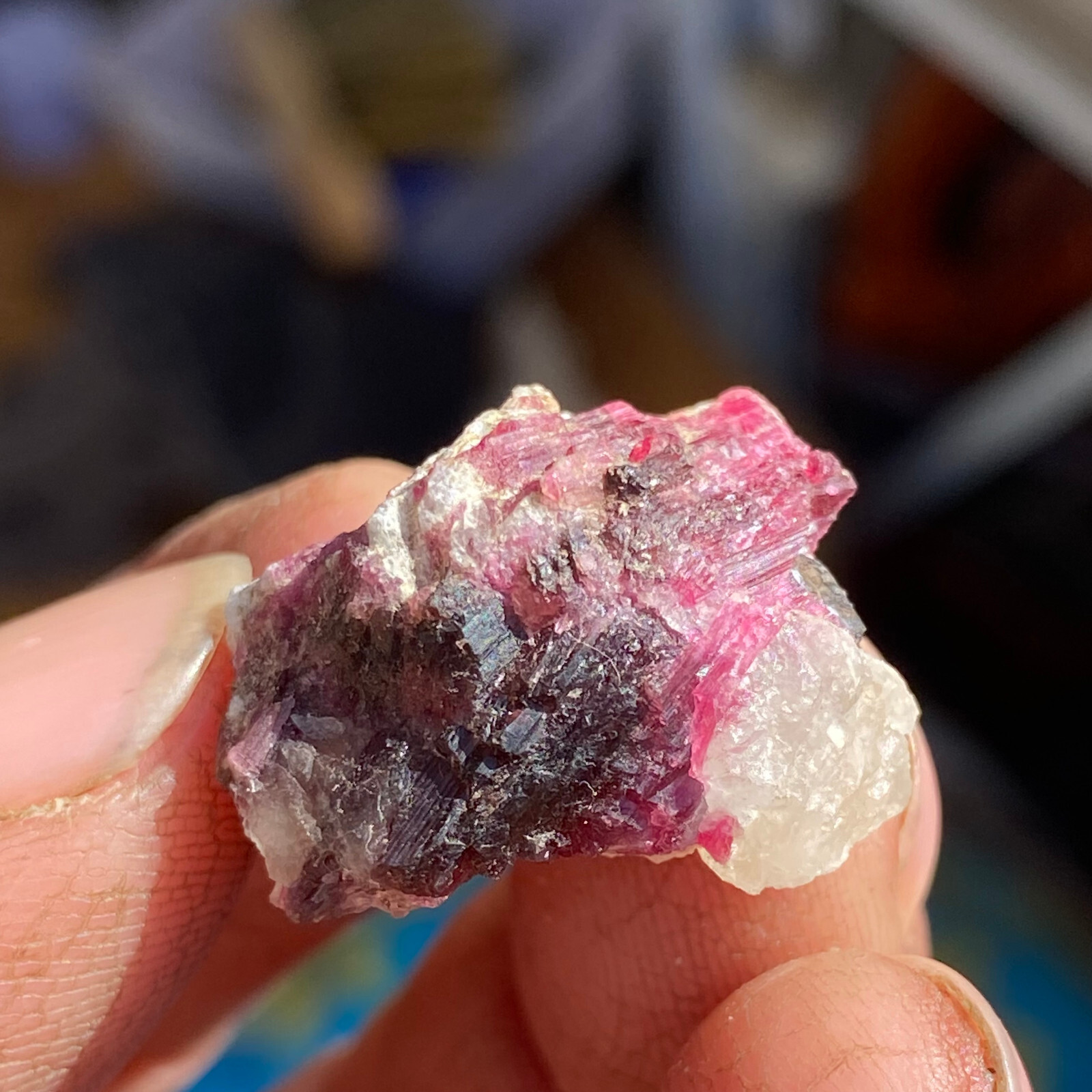 7.0g Natural Pink Tourmaline Crystal Cluster Rough Gem Mineral Specimen