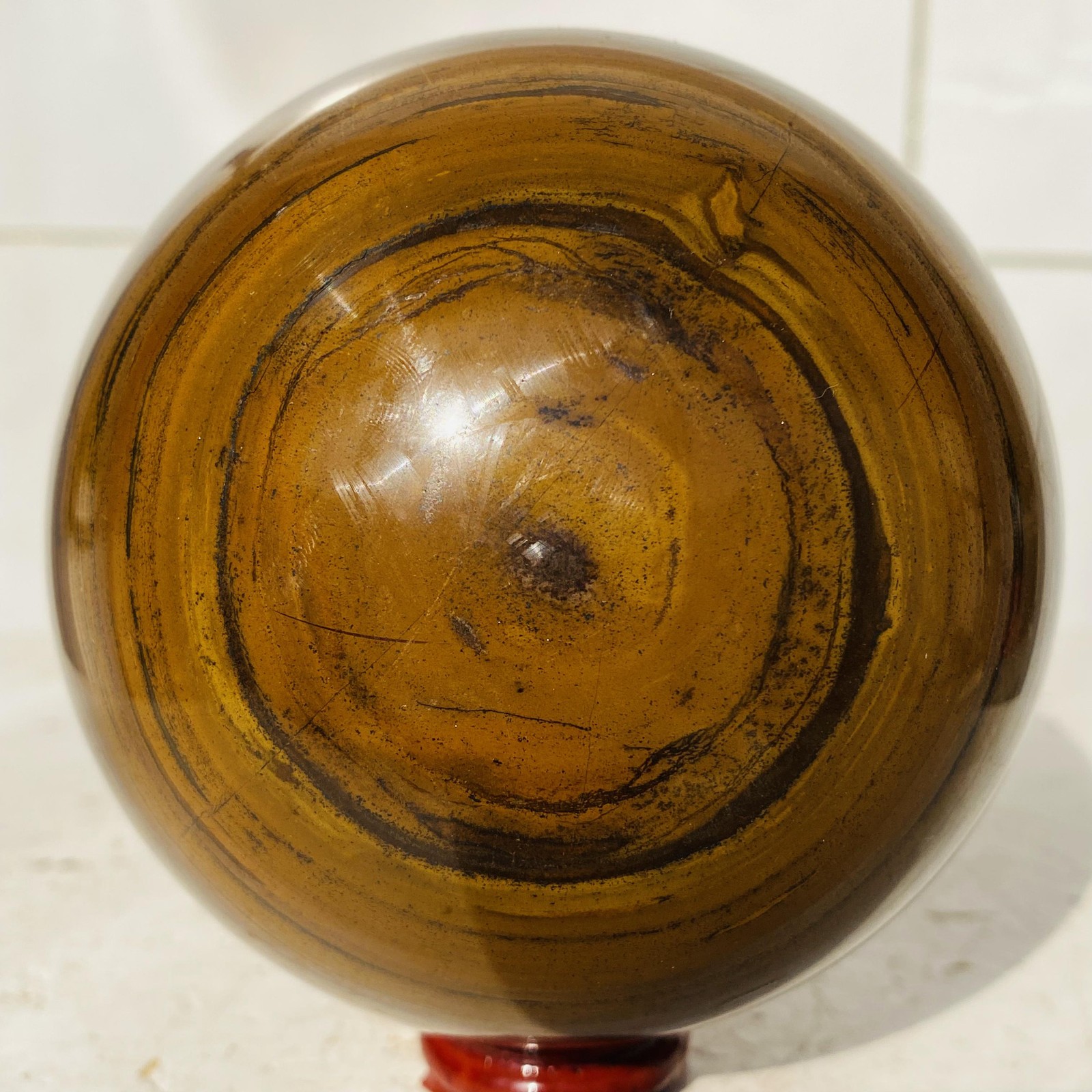 Natural tiger’s eye ball quartz crystals sphere gem reiki healing 1520g