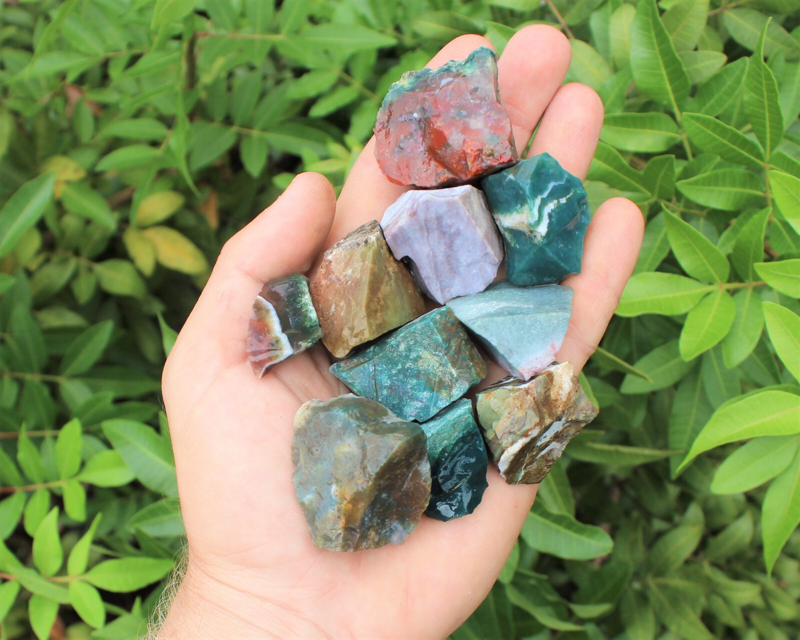 Natural Rough Fancy Jasper: 10 Piece Lot (Raw Gemstone Cabbing Rocks, 100 Grams)