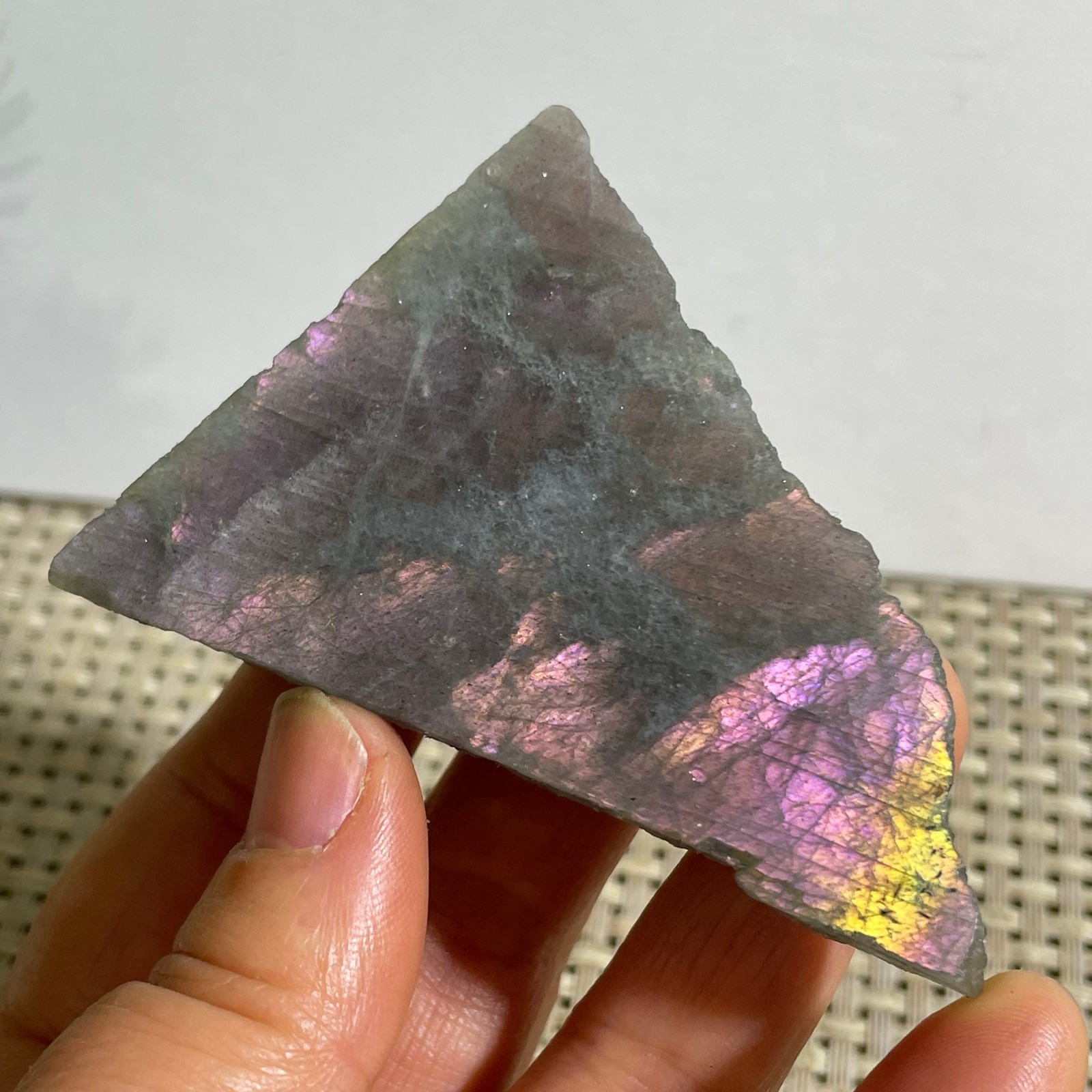 Rare Flashy Labradorite Slab Crystal Rough Gemstone Raw Labradorite Rough 69g