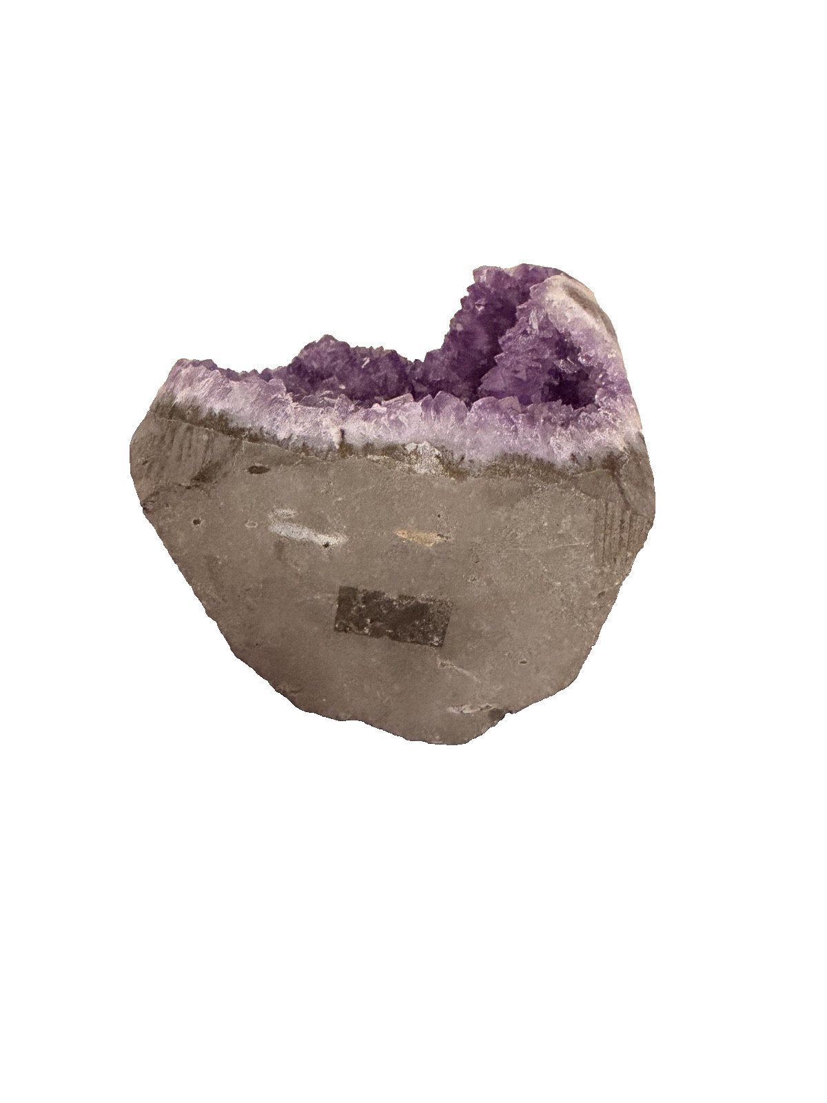 Amethyst Cut Base Freeform 51.7oz Druzy Cluster Approx 6in Purple Crystal Slab