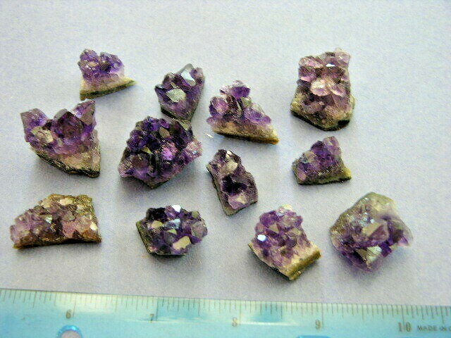 Amethyst crystal clusters grape jelly saturation smaller jewelry-sized 1″ AME12