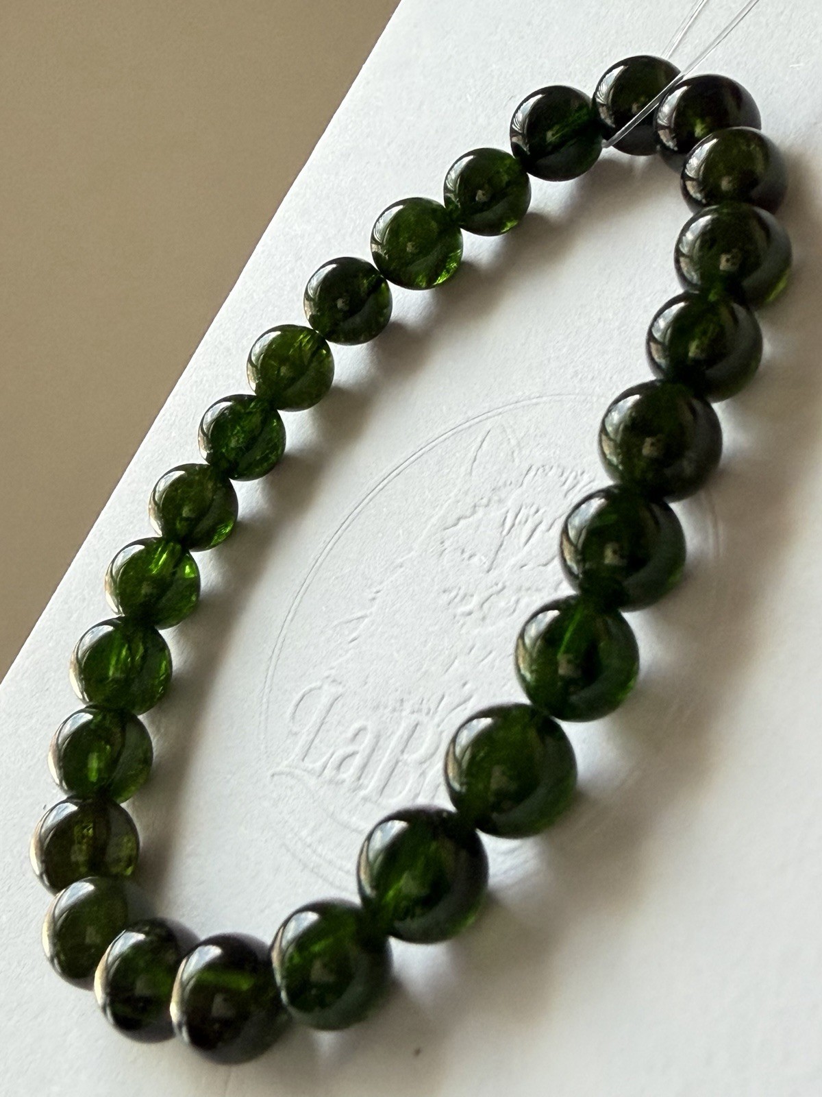 Transparent Chrome Diopside Deep Emerald Green Natural Gemstone Bracelet