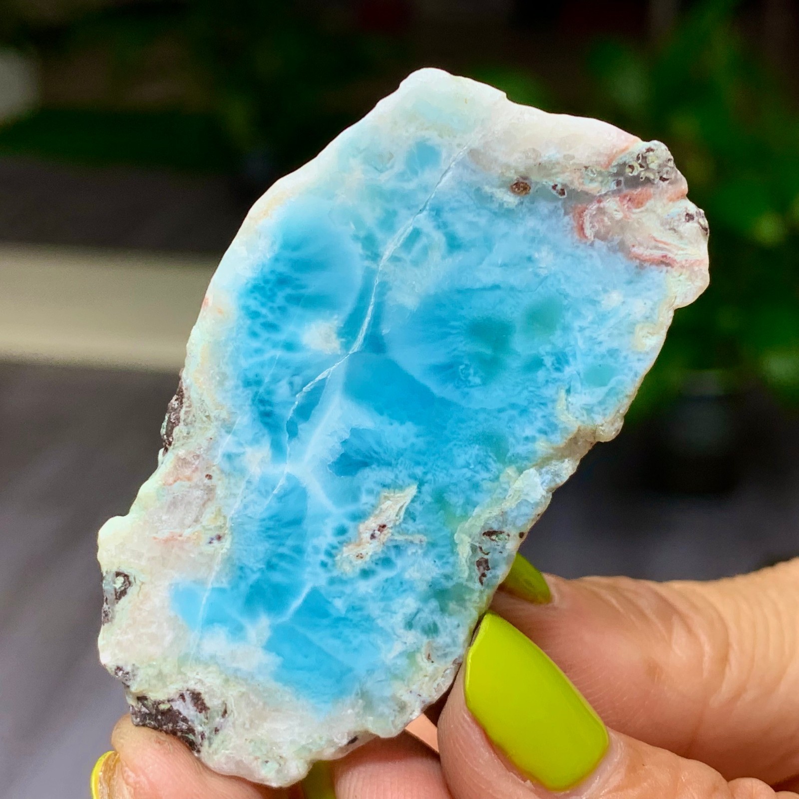 24G Natural larimar/hemimorphite Gorgeous rough raw Crystal Mineral Specimen