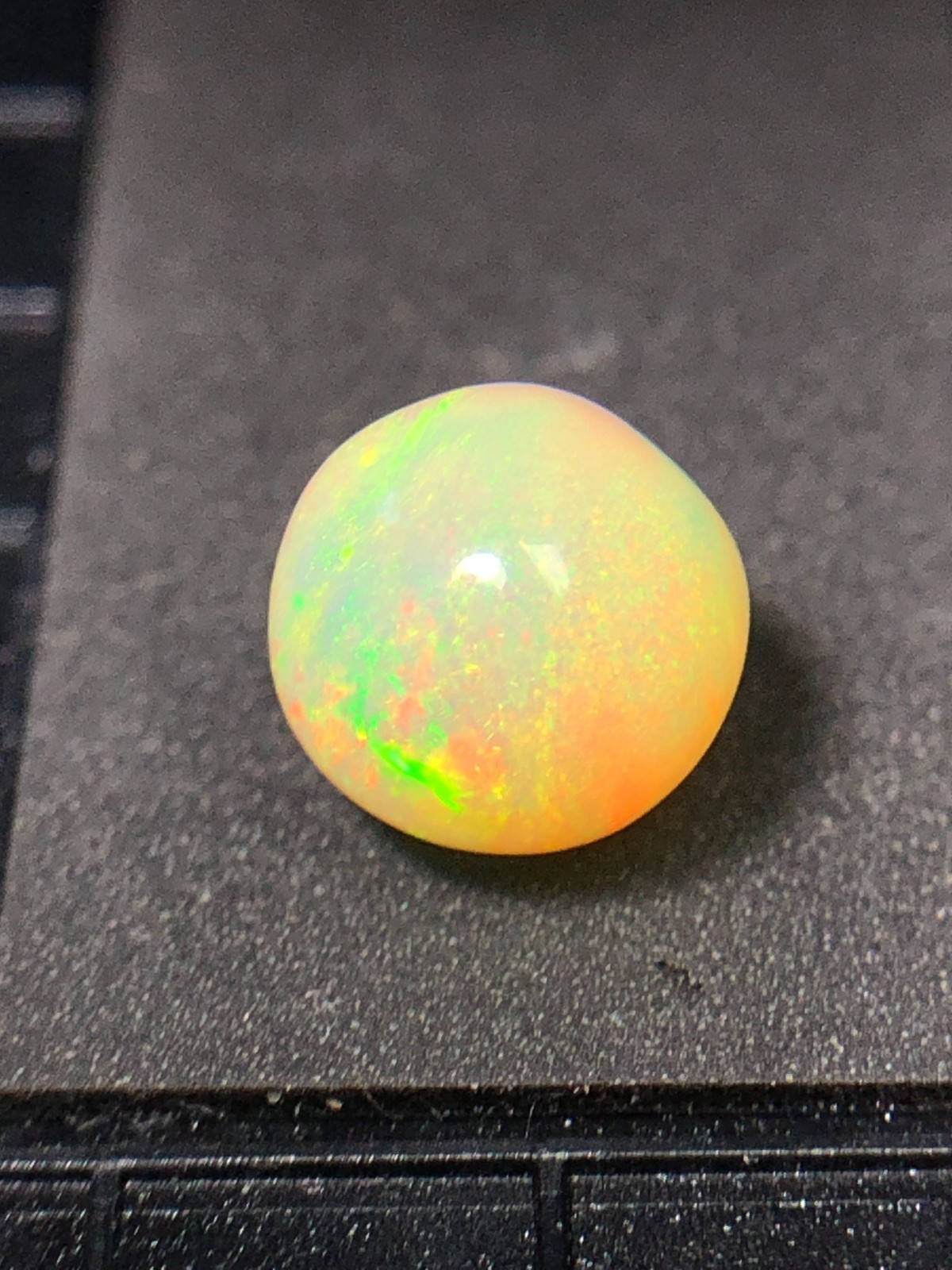 Natural White Ethiopian Opal Sphere 7.50mm Rainbow Fire Loose Opal Gemstone Ball