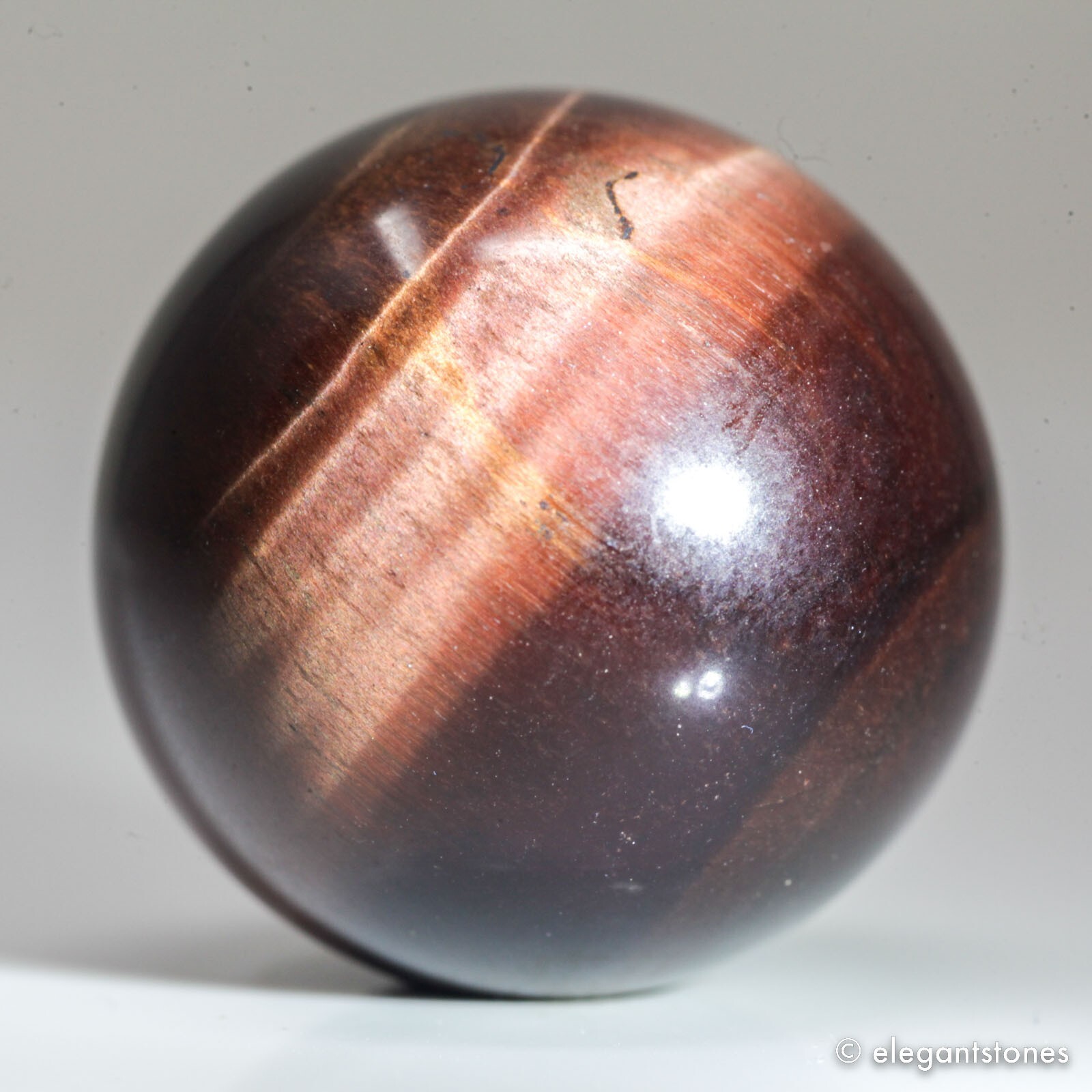 26g26mm Red Tiger Eye Sphere Crystal Ball Natural Quartz Healing Gemstone Chakra